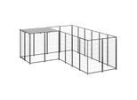 VidaXL Hundezwinger Stahl schwarz 2,2 m, 3,3 m, 1,1 m