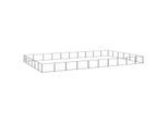 VidaXL Hundezwinger Stahl schwarz 10 m, 6 m, 70 cm
