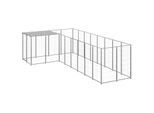 VidaXL Hundezwinger Stahl silber 2,2 m, 4,4 m, 1,1 m