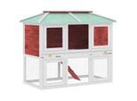 VidaXL Holz Kaninchenstall rot