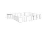 VidaXL Hundezwinger silber 7,7 m, 5,5 m, 1,1 m