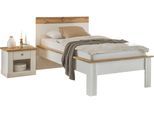 Schlafzimmer-Set OTTO HOME "Westminster", weiß, B/H: 90cm x 200cm, Schlafzimmermöbel-Sets, Bett Breite Liegefläche 90 oder 140cm und 1 Nachtkommode