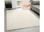 Teppich "Selma", creme, B:160cm H:19mm L:230cm, Kunstfaser, LEGER HOME BY LENA GERCKE, Teppiche, Teppich, Hoch-Tief-Struktur, Streifen Design, weich, Wohnzimmer, Schlafzimmer