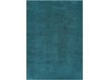 Teppich OTTO HOME "Santos", blau (petrol), B:60cm H:27mm L:130cm, Polyester, Teppiche, Teppich, Uni-Farben, sehr weicher Flor, fußwarm