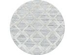 Teppich AYYILDIZ TEPPICHE "PISA 4703", grau, H:20mm Ø:200cm, Polypropylen (PP), Teppiche, Teppich, auch rechteckig, Hoch Tief Struktur, Wohnzimmer, Schlafzimmer