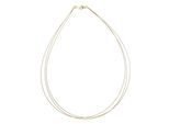Halsreif OSTSEE-SCHMUCK "Ostsee-Schmuck Halsreif Nyloncollier 3-reihig -goldfarben-" Gr. 50, gold, Halsketten, Damen, 50cm, Edelstahl, L: 42
