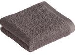 Handtuch VOSSEN "High Line", grau (pepplestone), B:50cm L:100cm, Webfrottier, Obermaterial: 100% Baumwolle, Handtücher, Handtuch, mit Logostickerei
