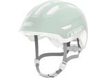 Fahrradhelm ABUS "SMILEY 3.0 ACE LED" Gr. M, grün (pure mint), Helme, M Kopfumfang: 50cm - 55cm