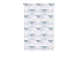 Seitenzugrollo GARDINIA "Easyfix Rollo Triangle" Gr. 5, grau (grau, weiß), B:75cm H:150cm, Polyester, Rollos, Seitenzugrollo, mit Triangle Motiv
