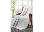 Naturfaserbettdecke DREAMS "Classic", weiß (creme), B:200cm L:200cm, Bezug: 100% Baumwolle, Bettdecken, Naturfaserbettdecke, guter Feuchtigkeitstransport, ideal für die warmen Monate