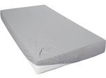 Spannbettlaken PRIMERA "Mako-Feinjersey Spannbetttuch", grau (granit), B:90cm L:200cm, Mako-Jersey, Obermaterial: 100% Baumwolle, Bettlaken, Spannbettlaken, Geeignet für Standardmatratzen bis 22 cm, 100% Baumwolle