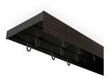 Gardinenschiene SN DECO GROUP "Vorhangschiene SH (1) mit Blende 5 cm" Gr. 1, schwarz (schwarz, wengefarben), L:120cm T:8,95cm, Kunststoff, Gardinenstangen, Gardinenschiene