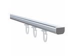 Vorhangschiene GOOD LIFE "Avana" Gr. 2, silber (silberfarben), L:160cm, Aluminium, Kunststoff, Metall, Gardinenstangen, Vorhangschiene