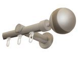 Gardinenstange GARDINIA "Kira mit Innenlauf II", silber, B:1,9cm L:160cm Ø:1,9mm, Metall, Gardinenstangen, Gardinenstange, mit Bohren, verschraubt, Wandmontage