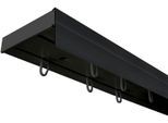 Gardinenschiene SN DECO GROUP "Vorhangschiene SH mit Blende" Gr. 1, schwarz, L:120cm T:7,7cm, Kunststoff, Gardinenstangen, Gardinenschiene