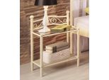 Nachtkonsole HOME AFFAIRE, beige (creme), B:43cm H:63cm T:31cm, Metall, Sideboards, Nachtkonsole