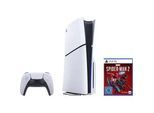 PLAYSTATION 5 Konsolen-Set "Disk Edition (Slim) + MARVEL’S SPIDER-MAN 2", schwarz-weiß (weiß, schwarz), B:35,8cm H:9,6cm T:21,6cm, Spielekonsolen