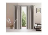 Vorhang OTTO HOME "Raja" Gr. 3, grau (taupe), B:140cm H:225cm, Polyester, Recyceltes Material, Gardinen, 2er-Set, Bestseller, einfarbig, modern, pflegeleichte Mikrofaser