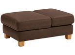 Polsterhocker HOME AFFAIRE "Dundee", braun (dunkelbraun), B:75cm H:46cm T:109cm, Luxus-Microfaser Lederoptik (100% Polyester), Hocker, Polsterhocker, mit Klappfunktion - wie ein Sessel nutzbar