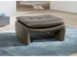 Hocker PLACES OF STYLE "Luna", grau (taupe), B:80cm H:44cm T:65cm, NaturLEDER (echtes Rindsleder), Hocker, Hocker