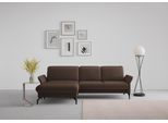 Ecksofa SIT & MORE "Fashion L-Form", braun (dunkelbraun), B:253cm H:84cm T:165cm, Sofas, Ecksofa, wahlweise mit Kopfteilverstellung und Vorziehsitz, motorisch