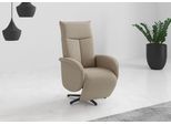TV-Sessel SIT & MORE "Juma, inkl. Drehfunktion & Kopfteilverstellung", beige (taupe), B:75cm H:110cm T:82cm, 95% Polyester 5%Polyamid, Sessel, TV-Sessel, Höhe Armlehne 62 cm, wahlweise mit Aufstehhilfe, 2 Motoren und Akku