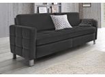 3-Sitzer SIT & MORE "Pablo", schwarz, B:163cm H:78cm T:78cm, Kunstleder SOFTLUX / Struktur (100% Polyester);Flachgewebe (100% Polyester) / Struktur (100% Polyester), Sofas, 3-Sitzer