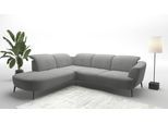 Ecksofa SIT & MORE "Zoe", grau, B:300cm H:87cm T:267cm, 95% Polyester, 5% Polyamid, Sofas, Ecksofa, ink.Sitztiefenverstellung, wahlweise mit Kopfteilverstellung