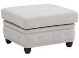 Polsterhocker HOME AFFAIRE "New Castle", silber, B:75cm H:45cm T:70cm, Hocker, Polsterhocker, passend zur "New Castle"-Serie, B/T/H: 75/70/45 cm