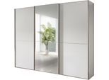 Schwebetürenschrank WIEMANN "Phoenix, Made in Germany, modernes Design, Highlight, Blickfang", weiß, dekor, B:223cm H:217cm T:67cm, Schränke, Schwebetürenschrank, maximaler Staurraum, inkl.Einlegeböden, Wäscheböden u. Dämpfer