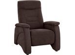 Relaxsessel EXXPO - SOFA FASHION "Ascoli, Relaxsessel, Loungesessel, Hochlehnsessel", braun, B:88cm H:106cm T:99cm, NaturLEDER (echtes Rindsleder) in Sitz und Rücken. Korpus in passendem Kunstleder SOFTLUX bezogen;Webvelours (82% Polyester, 8% Nylon);Velours in Lederoptik (100% Polyester), Sessel, Relaxsessel, mit Relaxfunktion