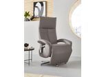 TV-Sessel SIT & MORE "Tycoon mit Kopfteilverstellung und 360 Drehfunktion", braun (schlamm), B:74cm H:112cm T:82cm, Sessel, TV-Sessel, wahlweise manuell oder elektrischer Funktion, auch mit Akku (kabellos)