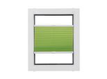 Plissee SUNLINES "Start-up Style Crush", grün (apfelgrün, weiß, weiß), B:42,5cm H:130cm, Obermaterial: 80% Polyester, 15% Metall, 5% Kunststoff, Plissees, Plissee, nach Maß