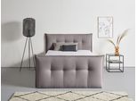 Boxbett HOME AFFAIRE "Kederleicht", grau, B:175cm L:226cm, Komplettbetten, Boxbett, inklusive Fußteil, Bettkasten & Topper, in 4 Breiten und 2 Härtegraden