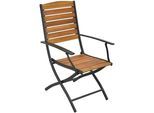 Gartensessel MERXX "Santorin", grau (graphit, natur), B:55cm H:97cm T:61cm, Sessel, Gartensessel