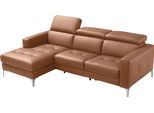 Ecksofa EGOITALIANO "Matt, erstklassiger Sitzkomfort, aufwendige Detailverarbeitung, L-Form", rot (brick), B:247cm H:100cm, Leder »BULL« (echtes Rindsleder). Geschliffenes, pigmentiertes und behandeltes Rindsleder mit einer Dicke von 1, 3-1, 5 mm. Dieses Leder zeigt eine ziemlich weiche Hand mit einem halb undurchsichtigen Aussehen. Es handelt sich um ein geschütztes Leder. Eine leichte Deckschich