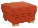 Hocker HOME AFFAIRE "Amrum", orange (terra), B:73cm H:46cm T:73cm, Struktur Blume (100% Polyester);Jacquard ( 100% Polyester );Chenille (90% Polyester, 10% Polyacryl), Hocker, Hocker, mit Federkern