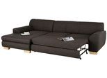 Ecksofa HOME AFFAIRE "Nika L-Form", braun, B:277cm H:84cm T:84cm, Struktur fein (100% Polyester);100% Polyester/ 85% Polyester+15% Polyacryl Melrose/Struktur, Sofas, Ecksofa, Polsterecke, Struktur fein oder Melrose/Struktur, mit Bettfunktion