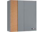 Eckhängeschrank KOCHSTATION "KS-Cara", grau (basaltgrau, basaltgrau), B:80cm H:89,6cm T:34,9cm, Schränke, Eckhängeschrank