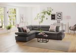 Ecksofa HOME AFFAIRE "Avesa L-Form", grau (anthrazit), B:275cm H:80cm T:211cm, 100% Polyester, Sofas, Ecksofa, Wahlweise mit Arm- und Bettfunktion, B/T/H: 275/211/80 cm