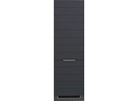 Kühlumbauschrank KOCHSTATION "KS-Luhe", grau (grau matt, grafit), B:60cm H:200cm T:60cm, MDF, Schränke, Kühlumbauschrank, 60 cm breit, hochwertige MDF-Fronten mit waagerechter Lisene