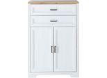 Aktenschrank INNOSTYLE, weiß (pinie hell, absetzung artisan eiche), B:86cm H:127cm T:38cm, ABS-Kunststoff, Dekorfolie, FSC-zertifizierter Holzwerkstoff, Hartfaserplatte, Kunststoff, Schränke, Aktenschrank