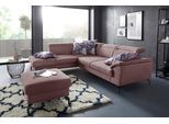 Ecksofa SIT & MORE "Percy L-Form", lila (flieder), B:270cm H:80cm T:235cm, Sofas, Ecksofa, 15 cm Fußhöhe, Sitztiefenverstellung, wahlweise in 2 Fußfarben