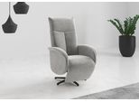 TV-Sessel SIT & MORE "Glendale", grau (hellgrau), B:75cm H:112cm T:82cm, 100% Polyester, Sessel, TV-Sessel, wahlweise mit Aufstehhilfe, 2 Motoren und Akku