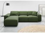 Ecksofa HOME AFFAIRE "Glimminge L-Form, Breite 264cm, auch in Cord + Easy care-Bezug", grün (oliv), B:264cm H:71cm T:191cm, 95% Polyester, 5% Nylon, Sofas, Ecksofa, Breite 264, Zierkissen