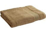 Saunatuch CHRISTY "Organic", braun (caramel), B:90cm L:150cm, Walkfrottier, Obermaterial: 100% Baumwolle, Handtücher, Saunatuch, Luxus Handtuch 550g/m² - 100% Bio-Baumwolle, 90 x 150, 1 St.