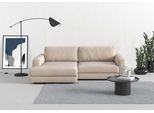 Ecksofa TRENDMANUFAKTUR "Bourbon, Mega Designsofa mit tollem Sitzkomfort, Breite 250cm, L-Form", grau (taupe), B:250cm H:84cm T:176cm, 92% Polyester, 8% Nylon, Sofas, Ecksofa, extra tiefe Sitzfläche, wahlweise mit Sitztiefenverstellung