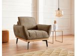 Sessel EXXPO - SOFA FASHION "Palic, Loungesessel mit Rückenverstellung, hoher Entspannungskomfort", braun (goldbraun), B:92cm H:87cm T:95cm, Sessel, Sessel, inklusive Rückenverstellung. Vom Sessel zum Hochlehner. Relaxsessel