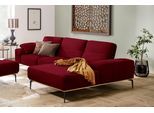 Ecksofa W.SCHILLIG "run, Designsofa mit tollem Sitzkomfort, bequem, L-Form", rot (merlot w82), B:319cm H:88cm T:178cm, Longlife Xtra-Leder Z73: Naturwalkleder der Luxusklasse aus den erlesensten Rohhäuten. Hautstärke 1, 1 – 1, 3 mm;ROHLEDER Jacquard-Flachgewebe Q2 W60 (63% Polyester, 37% Polyacryl);ROHLEDER Chenille-Flachgewebe Q2 W77 (68% Polyacryl, 32% Polyester);Stoff S37 (100% Polyester), Sofa