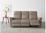 3-Sitzer HOME AFFAIRE "Southbrook", grau (hellgrau), B:197cm H:99cm T:92cm, Kunstleder 100% Polyurethan, Sofas, 3-Sitzer, mit manueller und elektrischer Relaxfunktion